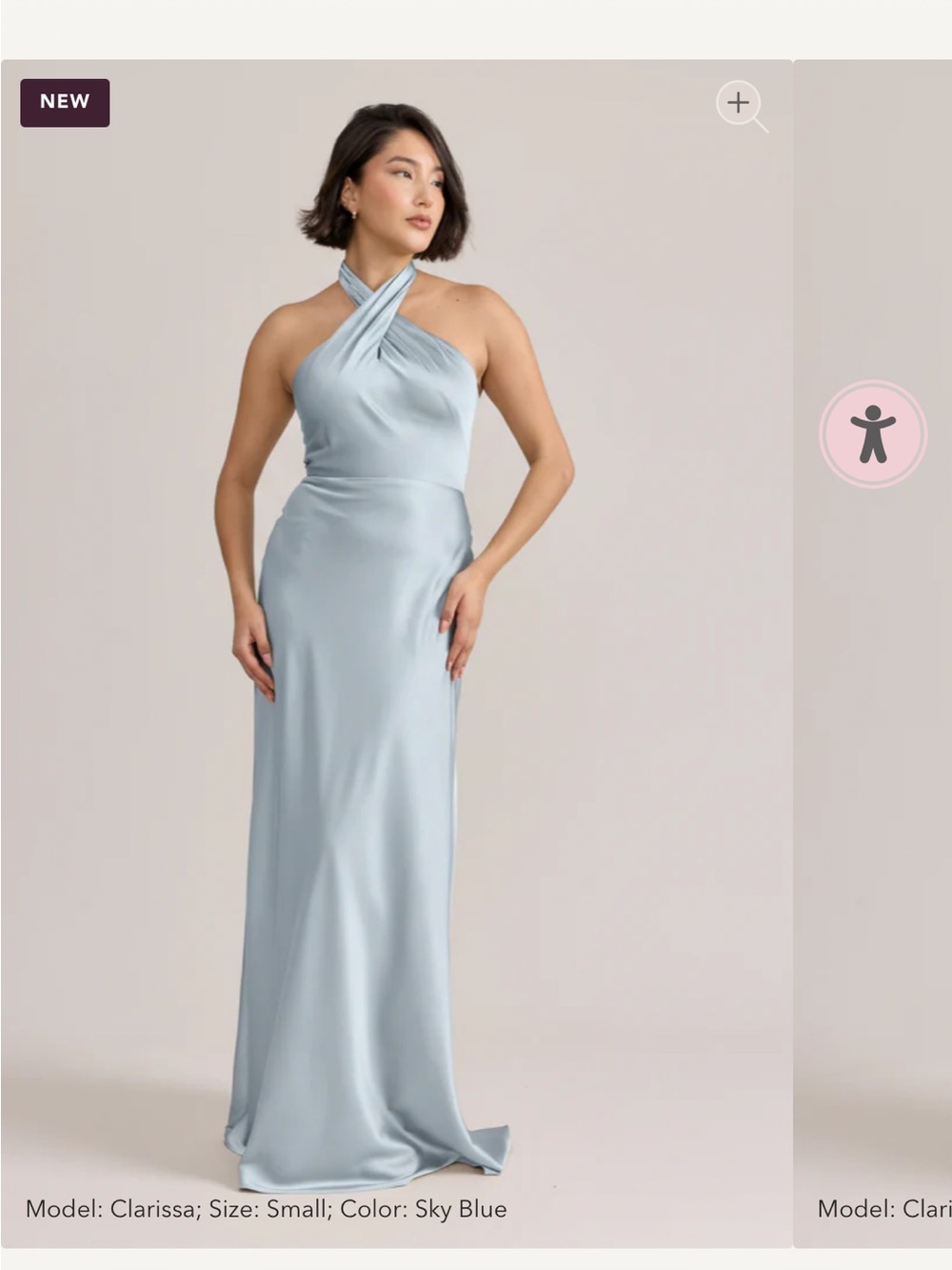 Revelry Sky Blue Satin Dress